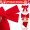 10 Pack Red Christmas Bows for Wreath Decorations, 9 x 13 Inches Large Velvet Bows Ribbons Bulk for Tree Topper Gifts Xmas Ornament Indoor and Outdoor Decor